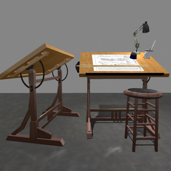 wall mounted drafting table plans